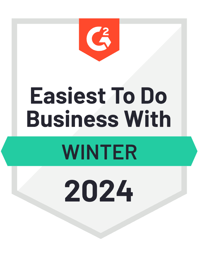 Centercode's Easiest to Do Business With Award Badge for Winter 2024 from G2